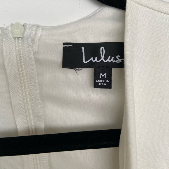 Lulu’s cocktail hour ivory wrap dress - Picture 4 of 8